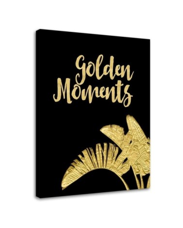 Canvas prints for bedroom Gold lettering and leaves by Andrea Haase | FEEBY