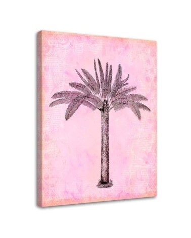 Modern Canvas painting - Palm tree on pink background Andrea Haase | FEEBY