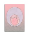 Decorative Canvas painting for bathroom - Pink abstract circles | FEEBY