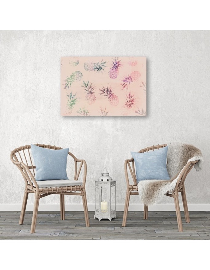Canvas prints for kitchen - Pink pineapples Andrea Haase | FEEBY