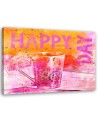 Obraz do kuchni, jadalni - Napis Happy Day i kubek | FEEBY