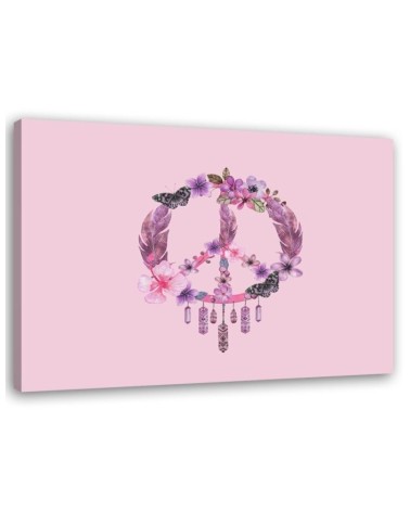 Youth Canvas painting - Peace sign and dream catcher Andrea Haase | FEEBY