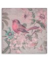 Canvas prints Bird on a branch and flowers in shabby chic style Andrea Haase | FEEBY