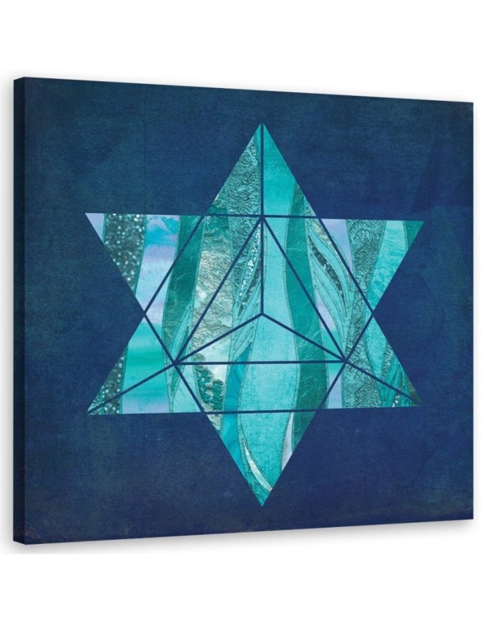 Canvas prints for spa Turquoise geometric star Andrea Haase | FEEBY