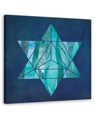 Canvas prints for spa Turquoise geometric star Andrea Haase | FEEBY