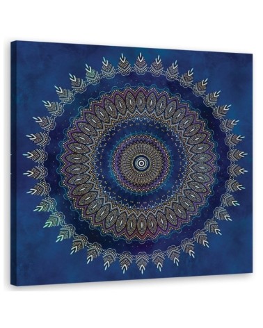 Bedroom wall art painting Blue mandala Andrea Haase | FEEBY