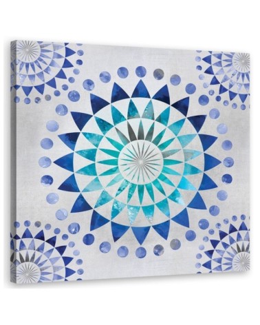 Wall art painting for the room Mandala blue Andrea Haase | FEEBY