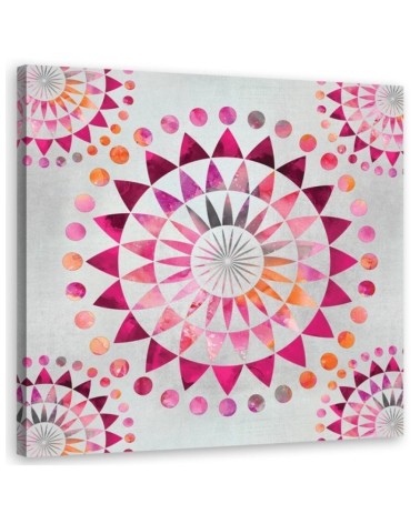 Decorative Canvas painting for dining room Mandala in shades of pink | FEEBY