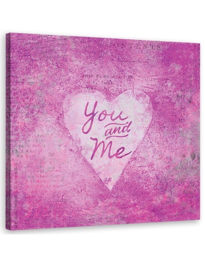 Obraz do sypialni Różowy napis You and Me Andrea Haase