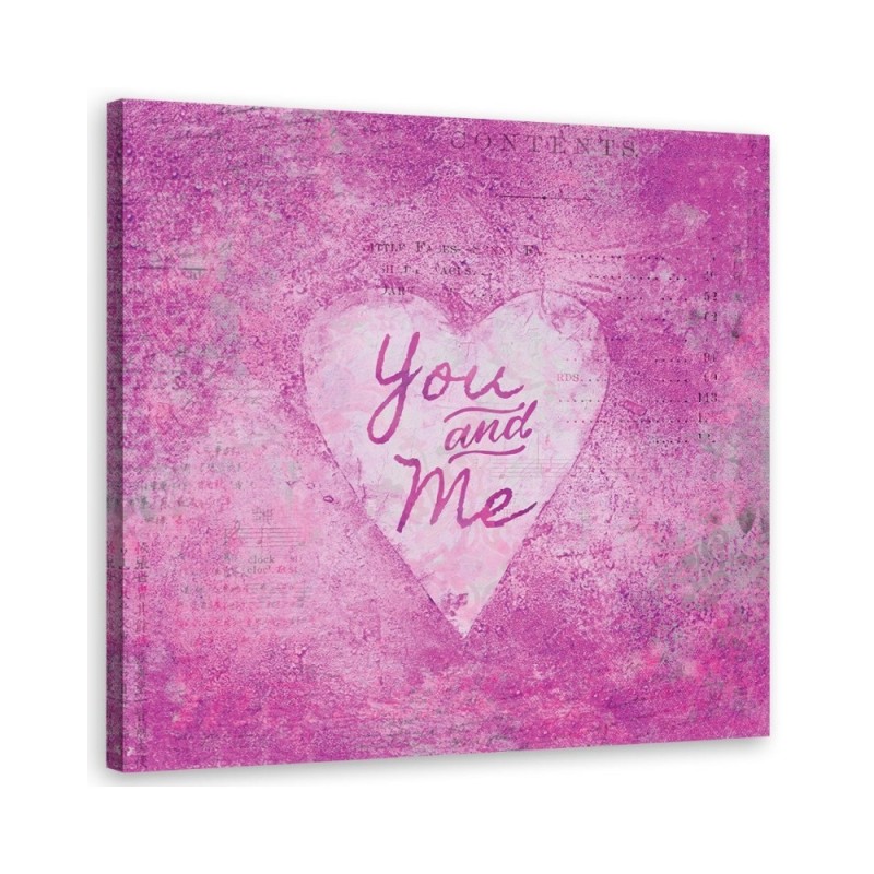 Obraz do sypialni Różowy napis You and Me Andrea Haase