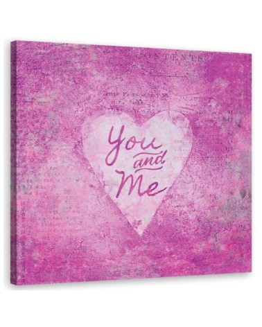 Obraz do sypialni Różowy napis You and Me Andrea Haase