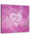 Obraz do sypialni Różowy napis You and Me Andrea Haase