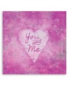 Obraz do sypialni Różowy napis You and Me Andrea Haase