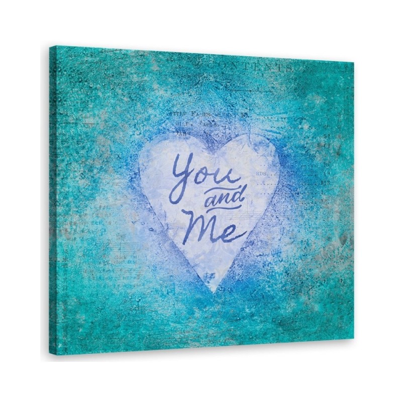 Obraz do sypialni Niebieski napis You and Me Andrea Haase