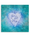 Obraz do sypialni Niebieski napis You and Me Andrea Haase