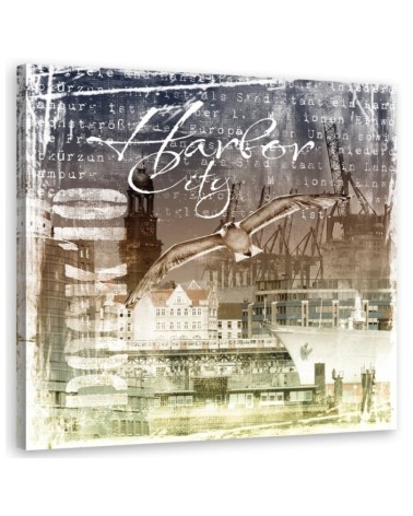 Canvas prints of modern room - Port brown postcard Andrea Haase | FEEBY