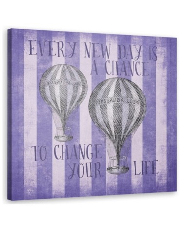 Children's canvas painting Balloon and purple stripes Andrea Haase | FEEBY
