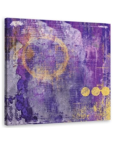 Loft Canvas painting - Gold spots on purple background Andrea Haase | FEEBY