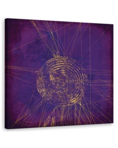 Canvas prints - Gold circle and lines on purple background Andrea Haase | FEEBY