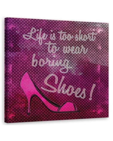Canvas prints for wall room Pink stiletto shoes | FEEBY