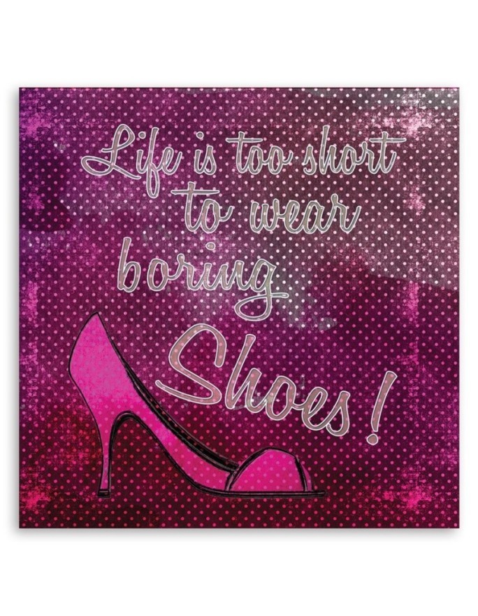 Canvas prints for wall room Pink stiletto shoes | FEEBY