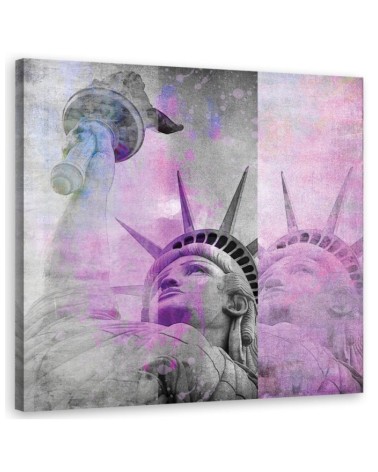 Statue of liberty in pink - Canvas painting for office, living room Andrea Haase | FEEBY