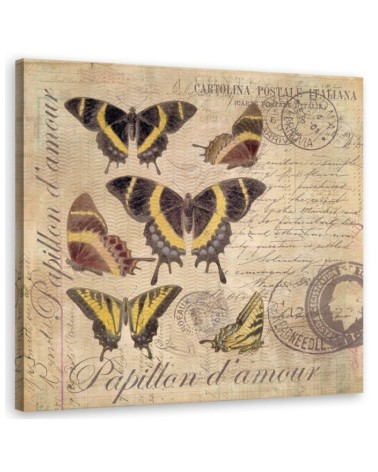Canvas prints for living room - Butterflies on beige background Andrea Haase | FEEBY