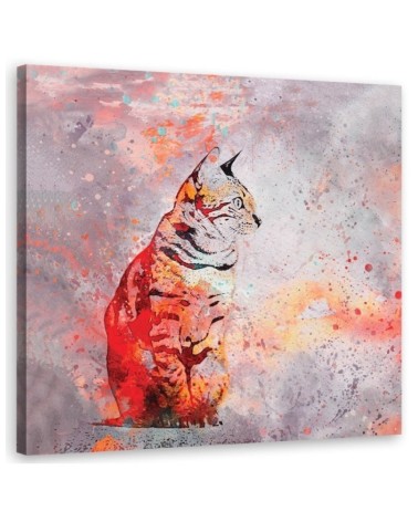 Orange cat - painting for children's room wall Andrea Haase | FEEBY