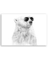 Canvas prints for children's room - Bear with glasses Balazs Solti | FEEBY