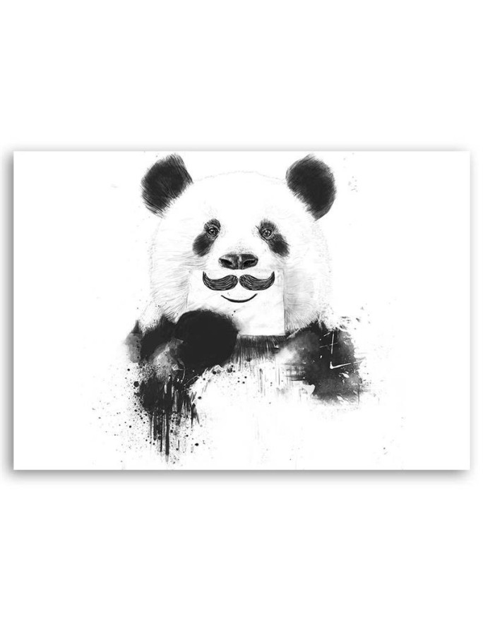Obrazki dla dzieci do pokoju - Czarno-biała panda Balazs Solti