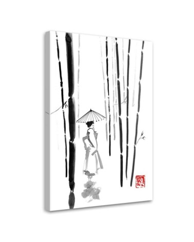 Modern painting - Geisha and bamboos Péchane | FEEBY