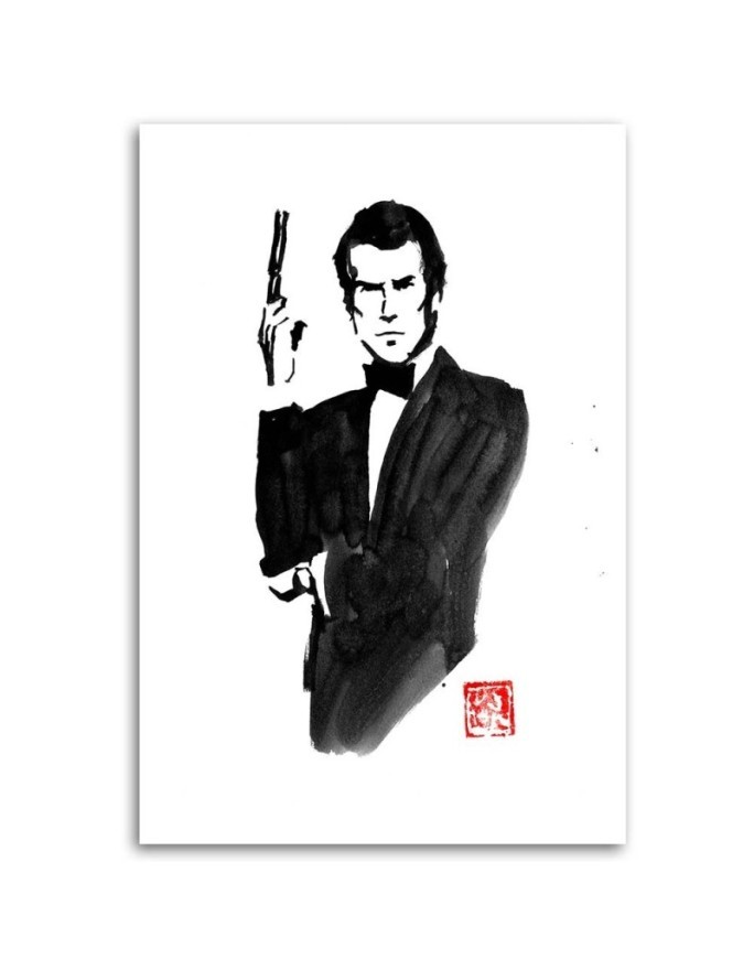 James Bond - obraz czarno biały do biura, salonu Péchane