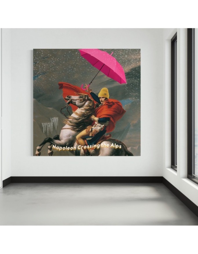 Obraz digital art - Napoleon na koniu z parasolem Bekir Ceylan