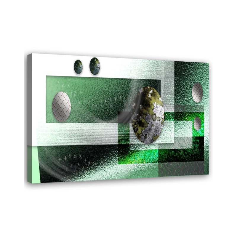 Leinwandbild modern - Smaragdfarbenes Rechteck | Feeby