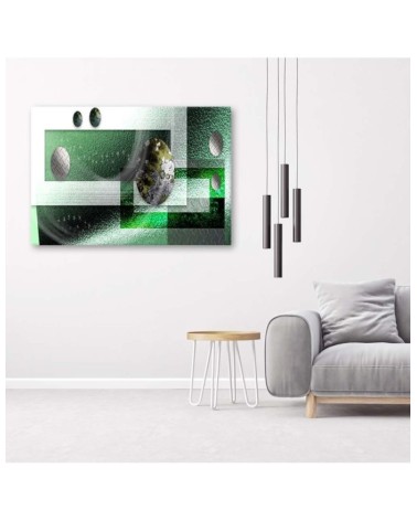 Leinwandbild modern - Smaragdfarbenes Rechteck | Feeby