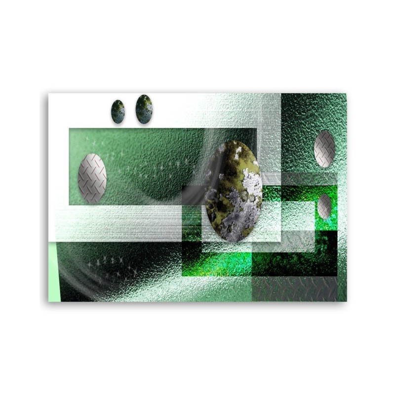 Leinwandbild modern - Smaragdfarbenes Rechteck | Feeby