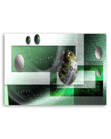 Leinwandbild modern - Smaragdfarbenes Rechteck | Feeby