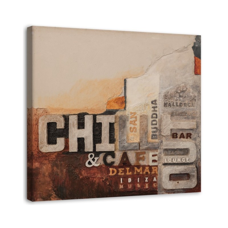 Modernes Wandbild - Chill-out-Abstraktion mit Inschriften | Feeby