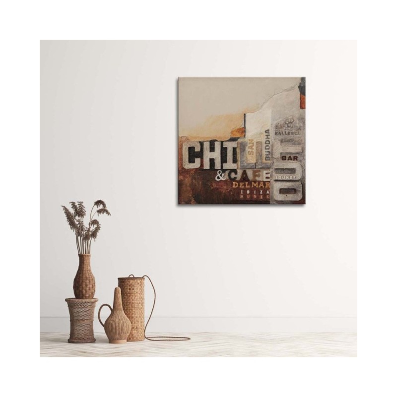 Modernes Wandbild - Chill-out-Abstraktion mit Inschriften | Feeby