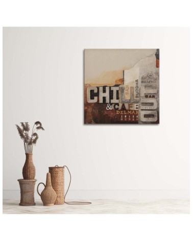 Modernes Wandbild - Chill-out-Abstraktion mit Inschriften | Feeby