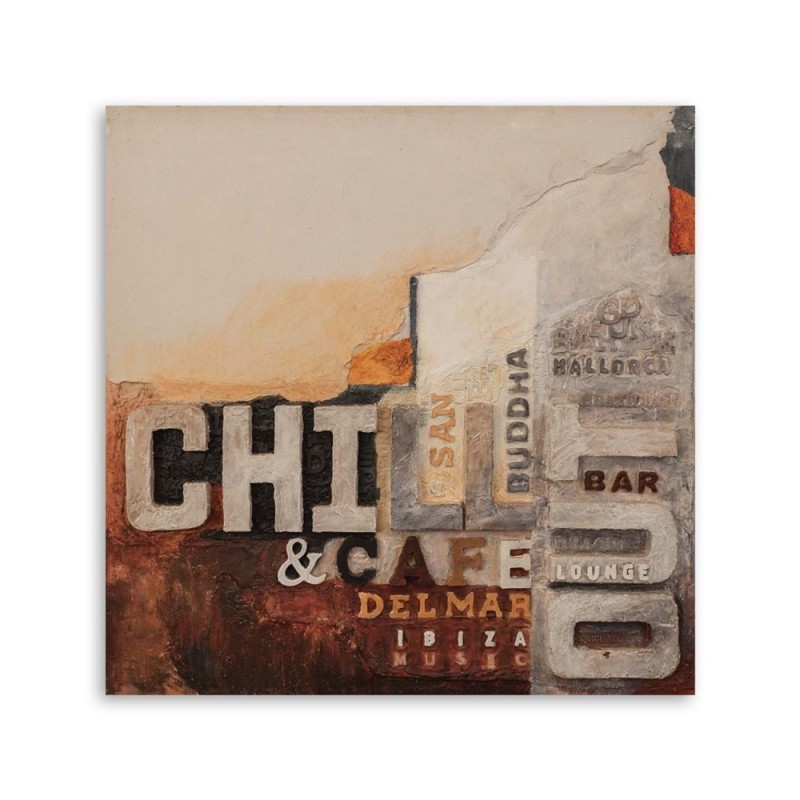 Modernes Wandbild - Chill-out-Abstraktion mit Inschriften | Feeby