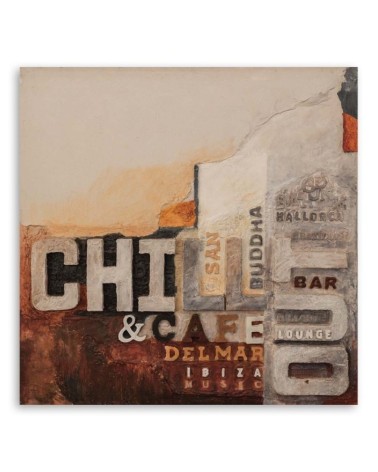 Modernes Wandbild - Chill-out-Abstraktion mit Inschriften | Feeby