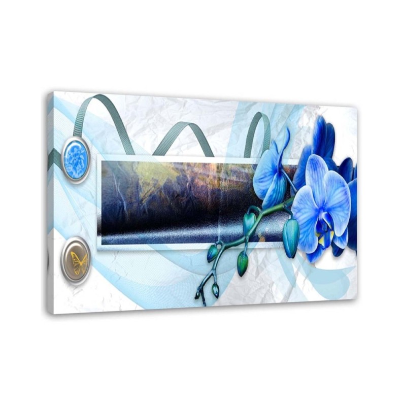 Bild auf Leinwand - Blaue Orchidee | Feeby