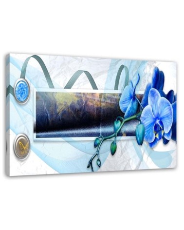 Pictures for living room printed on canvas - Abstraction blue orchid | FEEBY