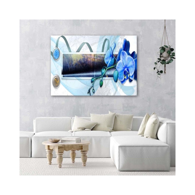 Bild auf Leinwand - Blaue Orchidee | Feeby