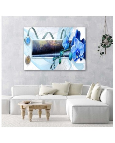 Bild auf Leinwand - Blaue Orchidee | Feeby