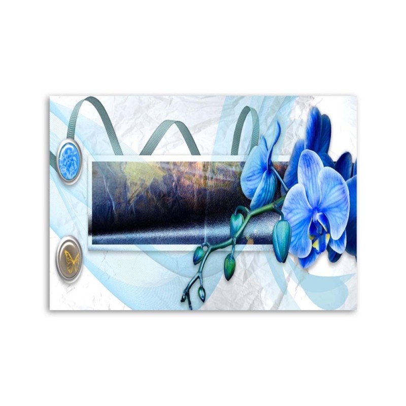 Bild auf Leinwand - Blaue Orchidee | Feeby