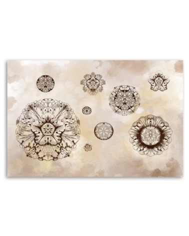 Leinwandbild - Florale geometrische Formen | Feeby