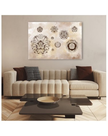 Leinwandbild - Florale geometrische Formen | Feeby