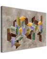 Obraz nowoczesny do salonu - Puzzle geometryczne kształty 3D